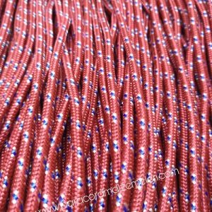 PARACORD İP, PARACORD BİLEKLİK AKSESUAR İPİ BORDO RENK MAVİ BEYAZ ŞERİT 3 mm - Görsel 4