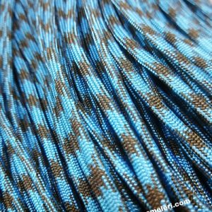 Paracord 550 İp, Paracord Paraşüt Bileklik İpi Turkuaz Mavi Siyah Şerit - Görsel 2