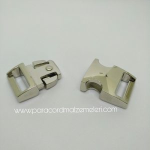 PARACORD BİLEKLİK AKSESUAR BÜYÜK BOY TOKA KLİPS GÜMÜŞ RENK - Görsel 7