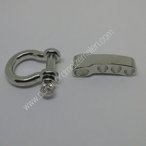 Paracord Bileklik Ayarlanabilir Gümüş Renk O Klips - Görsel 3