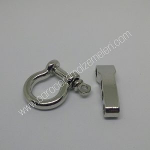 Paracord Bileklik Ayarlanabilir Gümüş Renk O Klips - Görsel 2