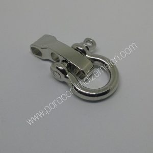 Paracord Bileklik Ayarlanabilir Gümüş Renk O Klips - Görsel 4