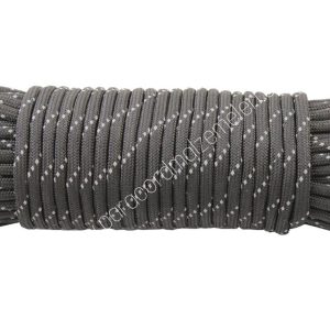 PARACORD 550 İP,  Paraşüt Bileklik İpi Reflektörlü Siyah Renk - Görsel 2