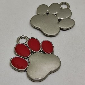 Pet Tasma Aksesuar Künye Patili Model Kırmızı Renk - Görsel 4