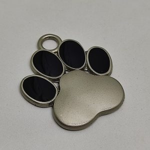Pet Tasma Aksesuar Künye Patili Model Siyah Renk - Görsel 1
