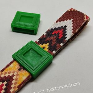 Pet Tasma Kauçuk Aparatı Yeşil Renk  20 mm - Görsel 1