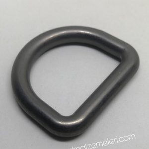 Pet Tasma ve Çanta Kordon D Halka Nikel Siyah Renk 25 mm - Görsel 1