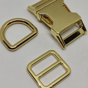 Paracord Pet Tasma Set Klips Parlak Gold Renk 20 mm - Görsel 1