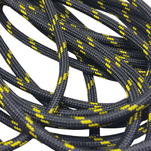 Paracord İp 4 mm Siyah Renk Sarı Şerit - Görsel 3