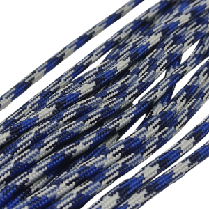 Paracord İp 4 mm Mavi Renk Siyah Gri Çapraz Desen   - Görsel 1