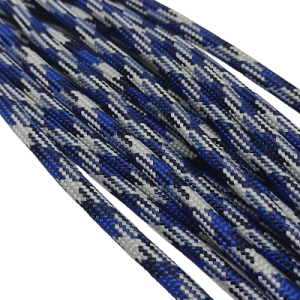 Paracord İp 4 mm Mavi Renk Siyah Gri Çapraz Desen   - Görsel 2