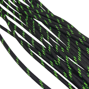 Paracord İp 4 mm Siyah Renk Neon Yeşil Şerit - Görsel 3