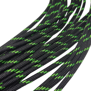 Paracord İp 4 mm Siyah Renk Neon Yeşil Şerit - Görsel 1