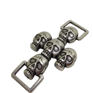 Paracord Aksesuar Five Skull Gümüş Renk - Görsel 1