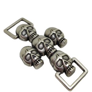Paracord Aksesuar Five Skull Gümüş Renk - Görsel 2