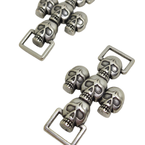 Paracord Aksesuar Five Skull Gümüş Renk - Görsel 3