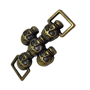 Paracord Aksesuar Five Skull Bronz Renk - Görsel 3
