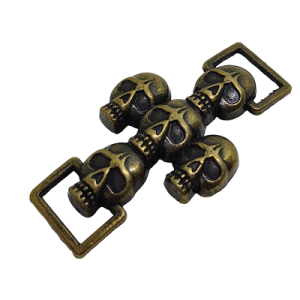 Paracord Aksesuar Five Skull Bronz Renk - Görsel 1