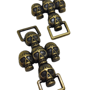 Paracord Aksesuar Five Skull Bronz Renk - Görsel 2