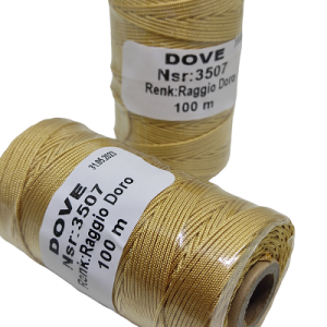Paracord İp , Dove Marka Micro Cord İp 0,8 mm Açık Gold  Renk - Görsel 2