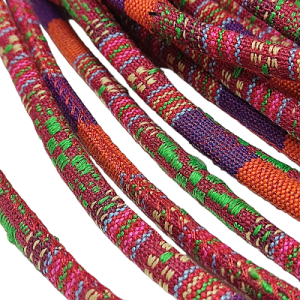 Bileklik ve Boyun Askı Kordon İpi Turuncu Mor Renk - Görsel 2