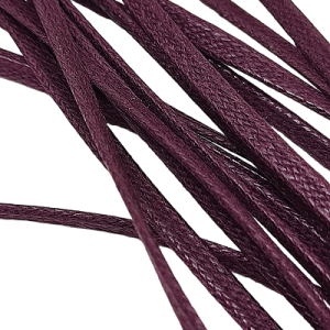 Paracord Bileklik İpi Yassı Mumlu İp Bordo Renk 4 mm - Görsel 1