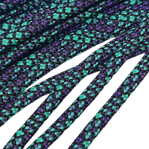 4 mm Paracord İp Kristal Desen Rainbow Cam Göbeği Mor Renk   - Görsel 1
