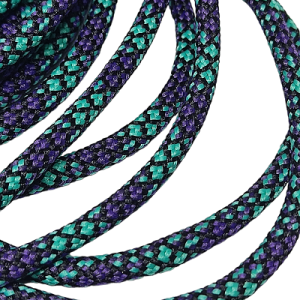 4 mm Paracord İp Kristal Desen Rainbow Cam Göbeği Mor Renk   - Görsel 2