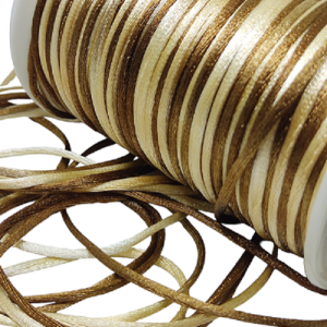 Floş ip ( Sıçan Kuyruğu ) 2 mm Ebruli Kahve Renk - Görsel 3