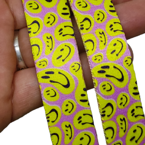 20 mm Recycled Baskılı Kolon Gülen Yüz Desen  - Görsel 3