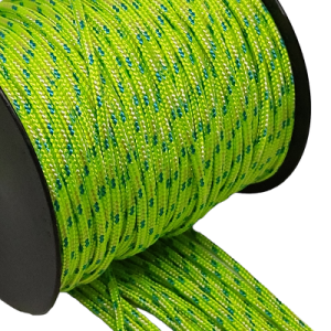 2 mm Paracord İp Neon Sarı Turkuaz Renk 45 Metre Makara Sargı - Görsel 1