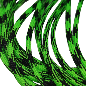 4 mm Paracord İp Neon Yeşil Siyah Renk - Görsel 1