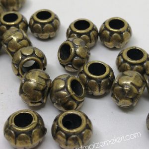 Paracord Aksesuar Antik Çağ Desen Boncuk Bronz Renk - Görsel 2