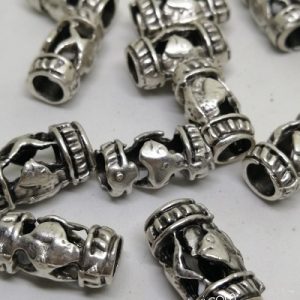 Paracord Aksesuar Delikli Model Boncuk Gümüş Renk - Görsel 2