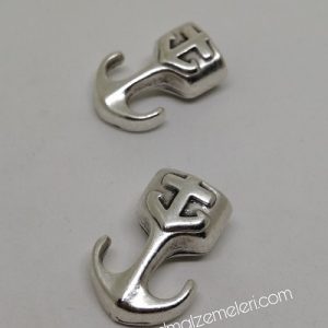 Paracord Aksesuar Çapa Klips Set Gümüş Renk - Görsel 1