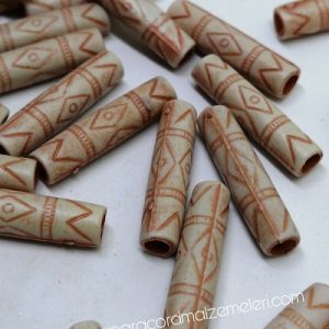 Paracord Aksesuar Boncuk Etnik Desen Tüp Model Cafe Renk - Görsel 2