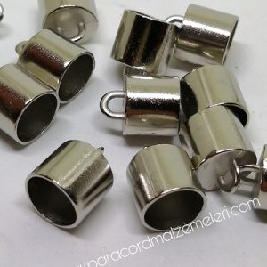 Paracord Aksesuar Kapama Boncuk 12 mm Gümüş Renk - Görsel 1