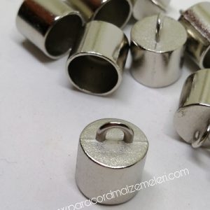 Paracord Aksesuar Kapama Boncuk 12 mm Gümüş Renk - Görsel 2