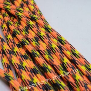 Paracord İp, Paracord Paraşüt Bileklik İp Neon Turuncu Gri Sarı Çapraz Renk - Görsel 1
