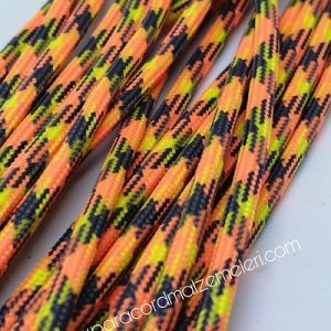 Paracord İp, Paracord Paraşüt Bileklik İp Neon Turuncu Gri Sarı Çapraz Renk - Görsel 4