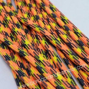 Paracord İp, Paracord Paraşüt Bileklik İp Neon Turuncu Gri Sarı Çapraz Renk - Görsel 3