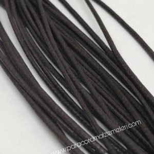 Paracord Bileklik İpi Mumlu İp Koyu Kahve Renk - Görsel 1