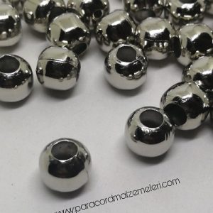 Paracord Aksesuar Yuvarlak Boncuk Gümüş Renk - Görsel 2