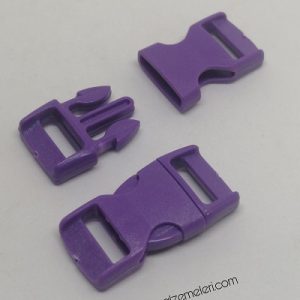 Paracord Bileklik Mor Toka Klips Yarım Kavisli Model Küçük Boy - Görsel 2