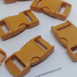 Paracord Bileklik Koyu Sarı Toka Klips Yarım Kavisli Model Küçük Boy - Görsel 1