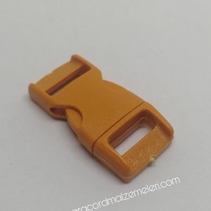 Paracord Bileklik Koyu Sarı Toka Klips Yarım Kavisli Model Küçük Boy - Görsel 4