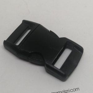 Paracord Bileklik Siyah Toka Klips Yarım Kavisli Model Büyük Boy - Görsel 4