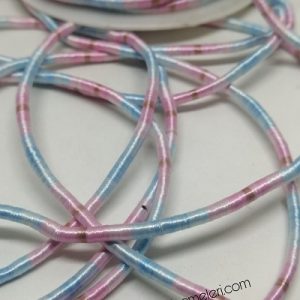 Rasta İplik 2 mm Pembe Mavi Renk - Görsel 2