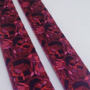 Recycled Baskılı Kolon 25 mm Bordo Milenyum Desen - Görsel 1