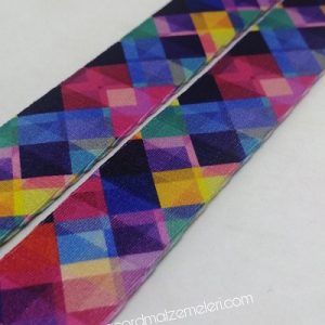 Recycled Baskılı Kolon 25 mm Rainbow Desen - Görsel 2